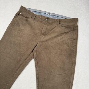 Peter Millar Pants‎ Mens 40 Brown Corduroy 5-Pocket Stretch Flat Front Casual